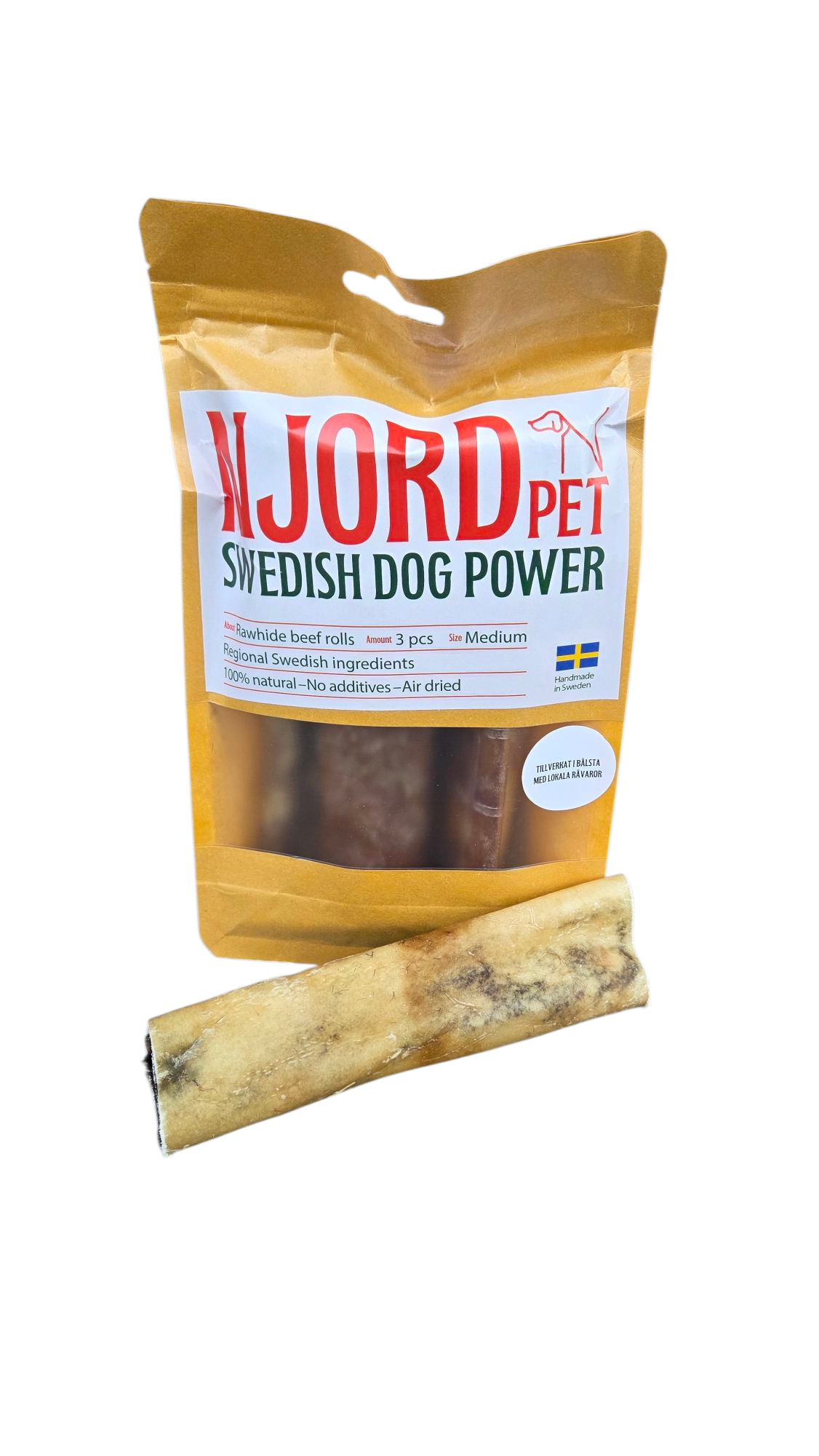 Njord Nötrulle Medium - svenskt hundtugg