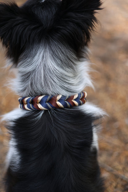 Fast halsband - blå